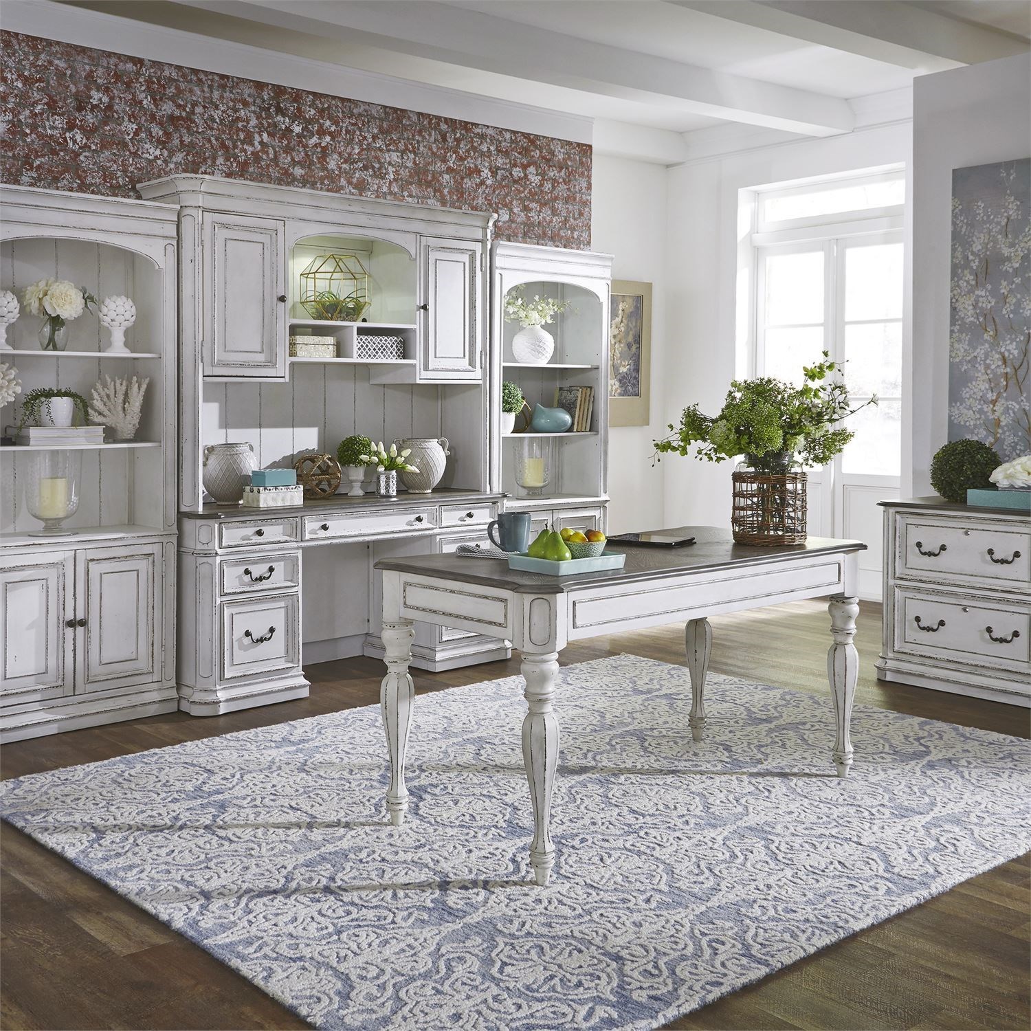 Liberty Furniture Magnolia Manor Office Traditional Credenza and Hutch